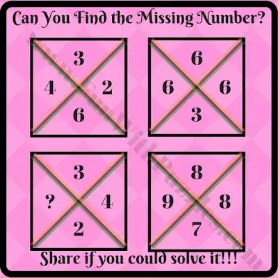 Diagonal Square Puzzle: Find the Missing Number