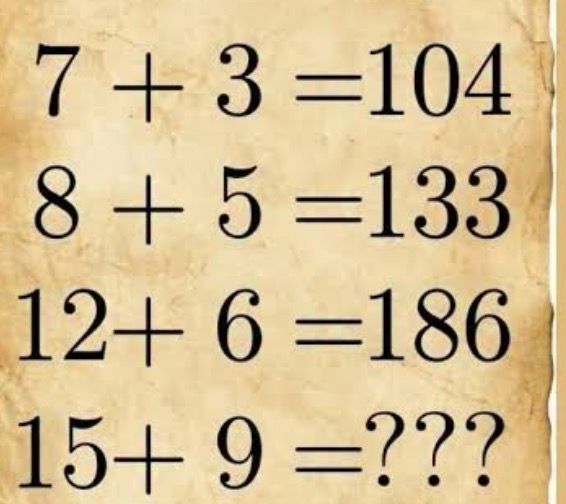 7 Plus 3 Equals 104 Pattern Recognition Puzzle