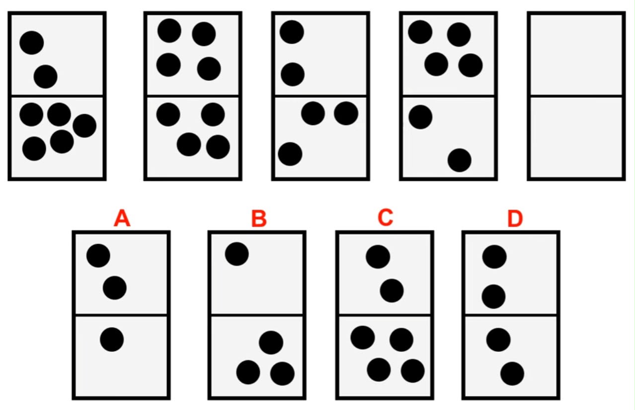 Which Domino Completes the Pattern?