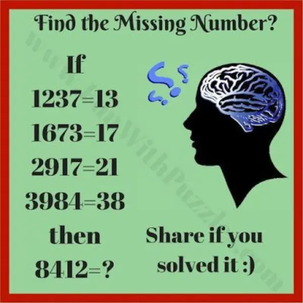 Find the Missing Number and Share If You Solve It