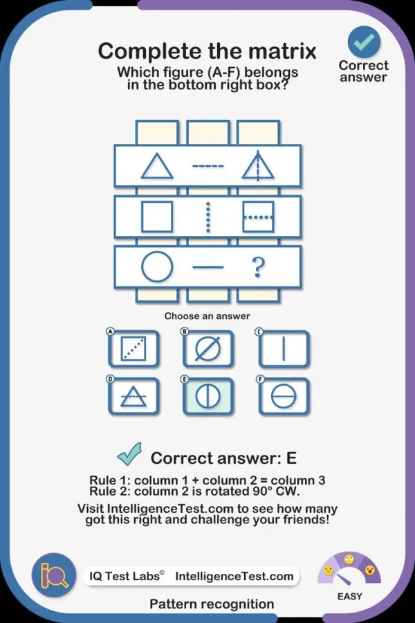 Find the Missing Piece in the Matrix