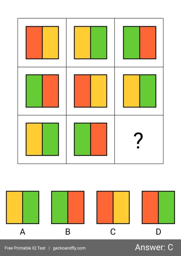 Four Colored Squares: Which Comes Next?