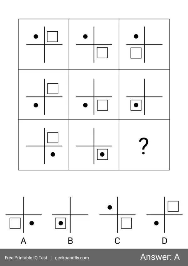 Cross Pattern: Find the Missing Symbol