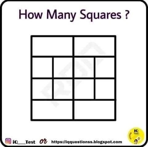 How Many Squares? (Rectangle Divided Into Shapes)